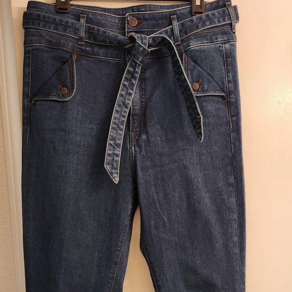 Veronica Beard Giselle High Rise Flared Jeans in Blue Size 32/14 - Picture 2 of 3